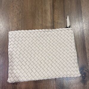 Naghedi Cream Woven Pouch